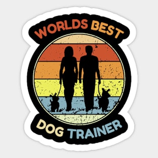 WORLDS BEST DOG TRAINER Gift Ideas Sticker
